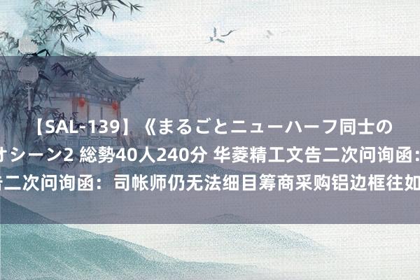 【SAL-139】《まるごとニューハーフ同士の》ペニクリフェラチオシーン2 総勢40人240分 华菱精工文告二次问询函：司帐师仍无法细目筹商采购铝边框往如故否具交易实质